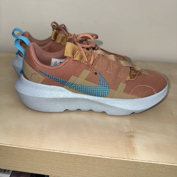 Nike Sneaker Youth Crater Impact DB3551-201 Boys 4.5 Brown Blue Unisex EUC - Picture 5 of 16